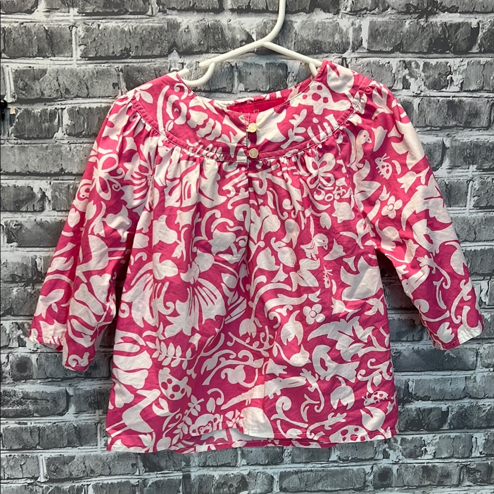 Girls Lilly Pulitzer Pink Floral Top